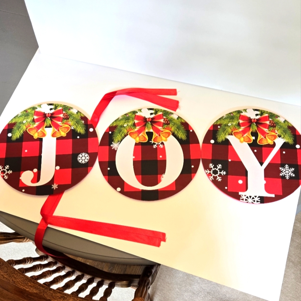 JOY Holiday Banner Decor NEW